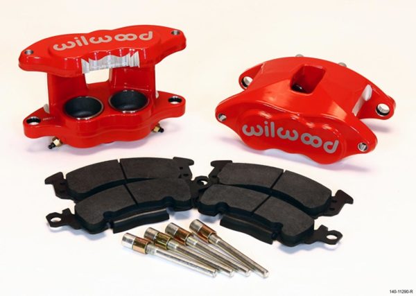 Wilwood 140-11290-R D52 Dual Piston Caliper Front GM 1968-96 Forged Aluminum Red