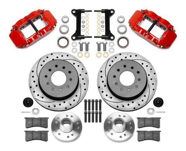Wilwood 140-15948-DR Superlite Brake System Kit 88-98 GM C1500 Front 6Piston Red