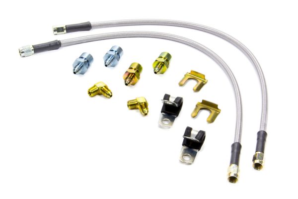 WILWOOD 220-12168 Flexline Braided Stainless Steel Kit 65-69 Ford Mustang Front