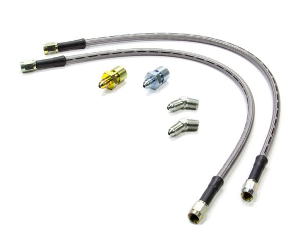 WILWOOD 220-6458 Flexline Braided Stainless Kit Frt 94-04 Mustang S/L Caliper