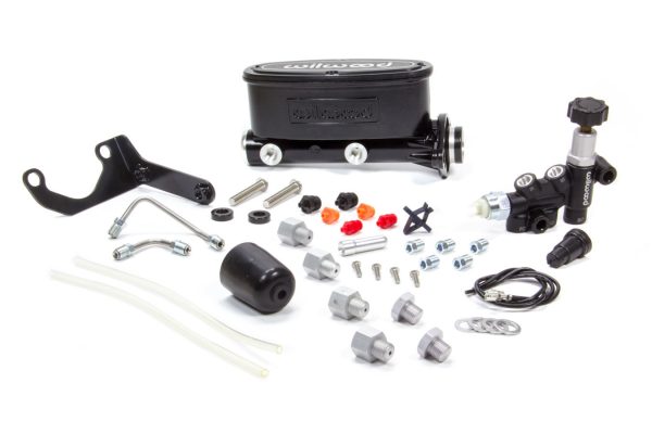 Wilwood 261-13270-BK Tandem Master Cylinder Kit Integral Reservoir Aluminum Blk