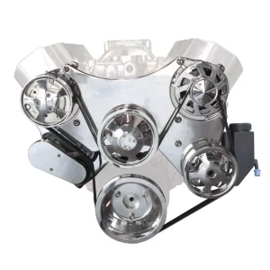 Big Block Chevy BBC Polished Serpentine Front Drive System w/PS Reservoir