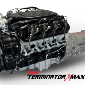 GM LS 427 c.i. Engine and 4L65/70E Automatic Transmission - 585 Horsepower -Builder Series - Black Pulley Kit - Holley Terminator X Max EFI System